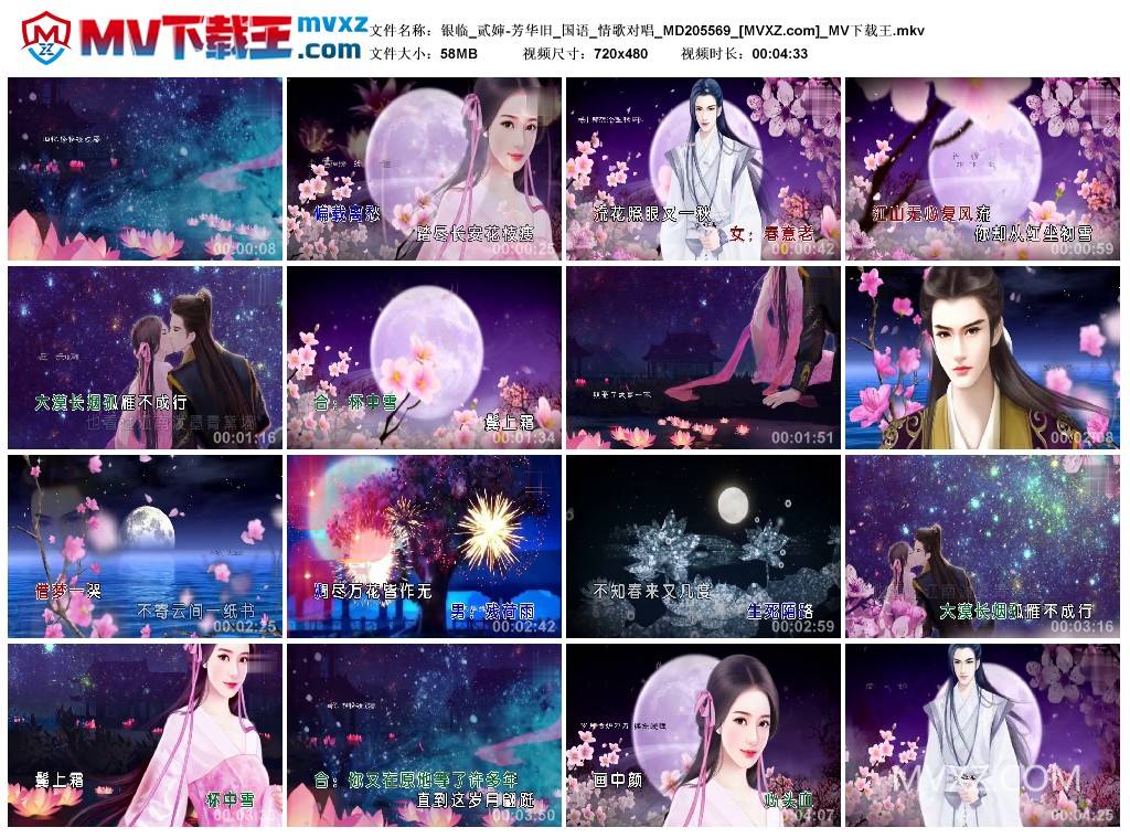 银临_贰婶-芳华旧_国语_情歌对唱_MD205569